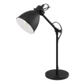 Produktbild: EGLO Priddy Tischleuchte – Metall schwarz/weiß, verstellbarer Kopf & Arm