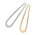 Produktbild: Metall U-Förmige Haarnadel,2 Stück Französische Haarnadeln aus Metall Vintage U Förmige Haarnadeln für alle Haartypen von Frauen und Mädchen Styling Haar Accessoires(Gold,Silber)