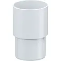 Produktbild: Inefa - Fallrohr Verbinder, pvc Ablaufrohrverbinder Dachrinnenzubehör, einfache Steckmontage, Made in Germany - DN75 / 75mm Weiß