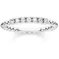 Produktbild: THOMAS SABO Fingerring Kugeln mit Steinen, mit Glas-Keramik Stein, Korund, Zirkonia (synth) silberfarben 58
