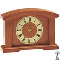 Produktbild: AMS 5138/9 Tischuhr Kaminuhr Funk Holz kirschbaum farben mit Glas Funktischuhr