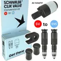 Produktbild: Schwalbe Fahrrad Clik Valve SCV System (SV) Französisch Set (2St) + Adapter AV