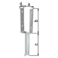 Produktbild: GAH U-Pfostenträger ETA-10/0210 91x200x200x50mm feuerverzinkt mit Betonanker aus T-Eisen (1 Stk.) (216771)