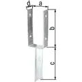 Produktbild: Pfostenträger U-Form, T-Eisen, 91x200mm, feuerverzinkt
