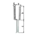 Produktbild: Gah U-Pfostenträger ETA-10/0210 91x200x200x50mm TZN m.Betonanker a.T-Eisen
