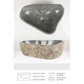 Produktbild: wohnfreuden Aufsatzwaschbecken Naturstein Waschbecken 50 cm mit Hahnloch (Kein Set), 632_Cc13.142 grau 632_Cc13.142 | 50 cm x 16 cm x 50 cm