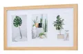 Produktbild: levandeo Bilderrahmen Collage 3 Fotos 10x15cm Eiche Optik Natur MDF Holz Passepartout Glasscheibe Fotorahmen Fotogalerie