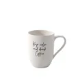 Produktbild: Villeroy & Boch - Statement, Becher mit Henkel, Keep calm and drink coffee, 280ml, Premium Porzellan, weiß