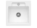 Produktbild: Villeroy & Boch Siluet 50 S Stone White - 3345 01 RW Keramikspüle Handbetätigung