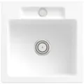 Produktbild: Villeroy und Boch Siluet Spüle 334501RW mit Ablaufgarnitur und Handbetätigung, Stone White