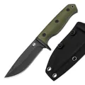 Produktbild: Magnum® Bushcraft Drop - Profi Outdoor Messer mit feststehender Klinge 440A - robustes Survival Messer mit Kydex-Scheide & 90° Gürtel-Adapter - Pfadfinder Fahrten-Messer mit G10 Griff grün