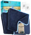 Produktbild: Blumbach Trockentuch Dusche & Auto 700 GSM, Mikrofasertuch (2er oder 3er Set inkl. 2 Klebehaken, 2-tlg., Microfaser Trockentuch Auto, Inkl. 2 Klebehaken, Fast Dry Microfaser Putztuch)