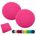 Produktbild: heimtexland ® 2er Pack Sitzkissen Filz Stuhlkissen Bodenkissen Polster Stuhlauflage Indoor Outdoor Kissen rund Typ631 Filzkissen pink 35x35 cm 2 Stück