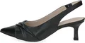 Produktbild: Caprice Damen Pumps spitz aus Leder mit Slingback Riemen 9-29600-46, Größe:37 EU, Farbe:Schwarz