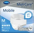 Produktbild: MoliCare Premium Mobile Einweg-Unterhosen: diskrete Anwendung für Damen und Herren mit Inkontinenz, 6 Tropfen, Größe M, 14 Stück