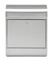 Produktbild: MEFA Briefkasten RUBY 864 (Farbe Edelstahl, Postkasten mit Sicherheitsschloss, 450x350x150 mm) 864020DE