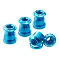 Produktbild: Reverse Kettenblattschrauben 4er Set Aluminium hell blau