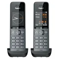 Produktbild: Gigaset Comfort 520HX Duo - 2 DECT-Mobilteile mit Ladeschale - Fritzbox-kompatiel, Schnurloses Telefon für Router & DECT-Basis, titan-schwarz [Kompatibel in DE, IT, FR, NL, BE, CHE, AUT] [Ohne Basis]