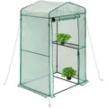 Produktbild: Relaxdays Foliengewächshaus, Grün, Kunststoff, Metall, 125x185x95 cm, Gartenzubehör, Hochbeete