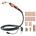 Produktbild: VEVOR 250-A-MIG-Schweißpistole mit 4,6 m langem Kabel, Schweißbrenner kompatibel mit Millermatic 200, 210, 212, 250, 250X, 251, 252 Schweißgeräten, geeignet für Schweißdrähte von 0,0762/0,0889/0,1143 cm