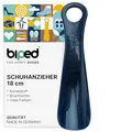Produktbild: biped Schuhanzieher aus Kunststoff 18 cm – Mini Schuhlöffel, perfekt für unterwegs – Ergonomisch geformter Reiseschuhlöffel – Ideal für Kinder & Erwachsene z2798(flitter-dunkelblau)