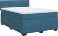 Produktbild: vidaXL Boxspringbett mit Matratze Blau 160x200 cm Samt