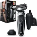 Produktbild: Braun Series 7 71-S7200cc Wet & Dry Rasierer silber/schwarz Konturenanpassung