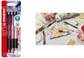 Produktbild: STABILO Druckkugelschreiber pointball NatureCOLORS, 4er Etui burgunderrot, rutschfeste Griffzone, mit weicher Kugel - 1 Stück (6034/4-1)