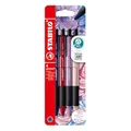 Produktbild: STABILO - Druck-Kugelschreiber - pointball NatureCOLORS Wildflower - 4er Pack - burgunderrot, preußischblau, grauviolett, rouge - Schreibfarbe blau