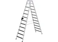 Produktbild: MUNK Stufen-Stehleiter CLIP-STEP, beidseitig begehbar, rutschhemmend R13, 2 x 12 Stufen