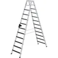 Produktbild: Alu-Stehleiter 2x12Stufen clip-step R13 Gesamthöhe 2,79 m Arbeitshöhe bis 4,30
