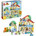 Produktbild: LEGO 10994 DUPLO 3-in-1-Familienhaus, Puppenhaus aus Bausteinen mit Push&Go Auto, 5 Figuren, 2 Tieren und Spielzeug-Lampe, Spielhaus Geschenk für ... - Bronze