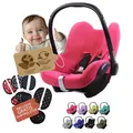 Produktbild: Frottee Sommerbezug [Schonbezug für Babyschale] Autositz kompatibel mit Maxi Cosi Cabrio Fix + GRATIS Gurtpolster (pink + GP)
