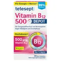 Produktbild: tetesept Nahrungsergänzung Vitamin B12 Depot 500 Tabletten – 30 Stück, 8,3 g Hochdosiert für Energie & Vitalität