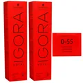 Produktbild: Schwarzkopf Igora Royal 2 x 60 ml 0-55 gold konzentrat Haarfarbe Cremefarbe Set