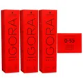 Produktbild: Schwarzkopf Igora Royal 3 x 60 ml 0-55 gold konzentrat Haarfarbe Cremefarbe Set