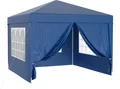 Produktbild: Wiltec Pavillon 3 x 3 m in Blau mit UV-Schutz 50+, Gartenpavillon mit abnehmbaren Seiten, Partyzelt mit Fenstern für z. B. Terrasse und Festival