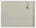 Produktbild: Leitz Register, Trennblätter mit Taben und alphabetischem Aufdruck A-Z für 12 Ordner, Halbe Höhe und Überbreite, Grau, 100% recyceltes Papier, Blauer Engel Siegel, 13120085