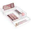 Produktbild: Radikor Schubladen Organizer, 12 Stücke Schminktisch Organizer in 4 Größen, Drawer Organizer, Make Up Organizer, Schubladen Ordnungssystem für Schreibtisch, Büro, Küchen, Bad