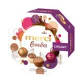 Produktbild: merci lovelies Creamy – 1 x 185 g – Pralinen-Schachtel mit 4 gefüllten Schokoladen-Spezialitäten – Schokokugeln zum Teilen & Verschenken
