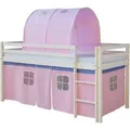 Produktbild: Homestyle4u Hochbett 90x200 Vorhang Rosa 1559