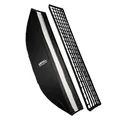 Produktbild: Walimex pro Studio Striplight Softbox 40x180cm, um 360° drehbar, einfacher Aufbau Dank Schirmfunktion, inkl. Grid, Maske, Bowens Adapter und Transporttasche, ideal für Produkt- und Peoplefotografie