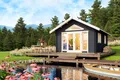 Produktbild: Gartenhaus Blockhaus  40 mm Caroline 2.2 mit Schlafboden grau Lasita