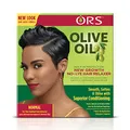 Produktbild: ORS Olive Oil Hair Relaxer 184g – Haarglättungscreme mit Olivenöl, Aloe Vera & Kollagen für glänzendes, kräftiges Haar, beruhigt die Kopfhaut, spendet Feuchtigkeit. Ideal für glattes Haar.