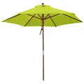 Produktbild: anndora® Sonnenschirm Balkonschirm ø 2,5 m rund Grün Limette Garten Holzschirm