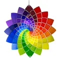 Produktbild: CIM Metall Windspiel - Rainbow Star - 250 - leichtdrehendes Windmobile mit brillanten Farben- inklusive Aufhängung – attraktive Raum- Fenster und Garten-Dekoration