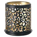 Produktbild: Duni Safari Leopard Kerzenhalter für LED Mini Lamp schwarz Metall