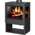 Produktbild: Victoria Panorama-Kaminofen Modena Vision Schwarz mit 10,17kW