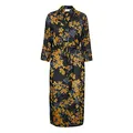 Produktbild: KAFFE Kleid KAmilana Damen Kleid Maxi Print Langarm V Ausschnitt Shirtkleid 40, Black deep 40