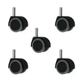 Produktbild: 5 Stück 50 mm HARTBODENROLLEN Stuhlrollen Stift 10 x 30 mm